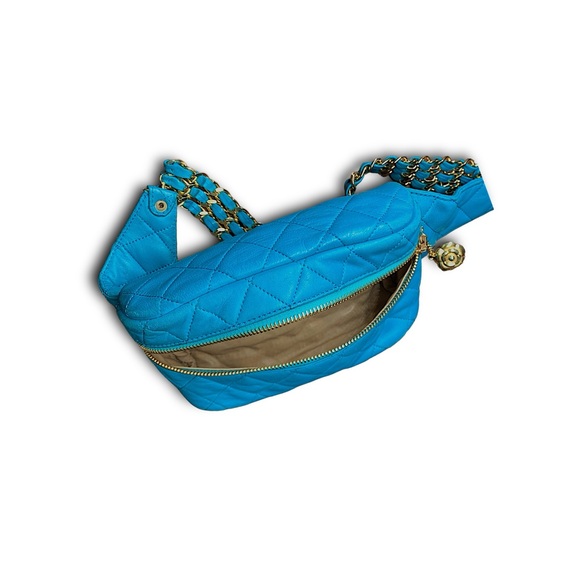 CHANEL CAMELIA MATELASSE TRIPLE CHAIN WAIST POUCH - Picture 15 of 16